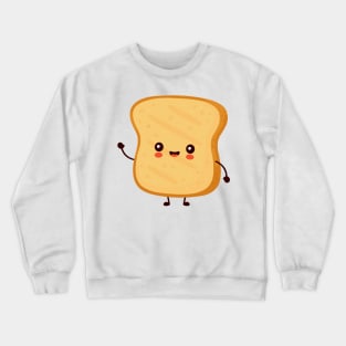 Cute happy funny kawaii toast Crewneck Sweatshirt